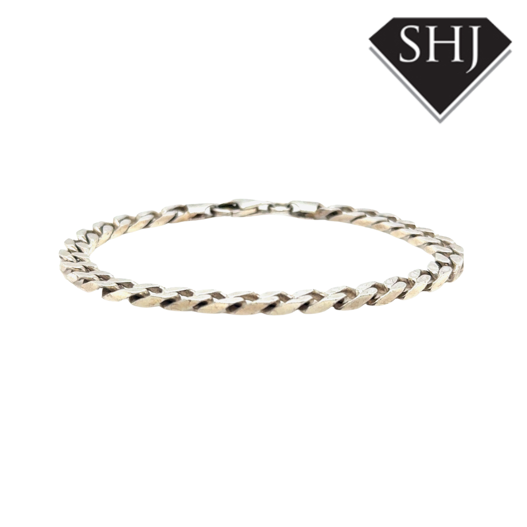 Silver Curb Chain Bracelet