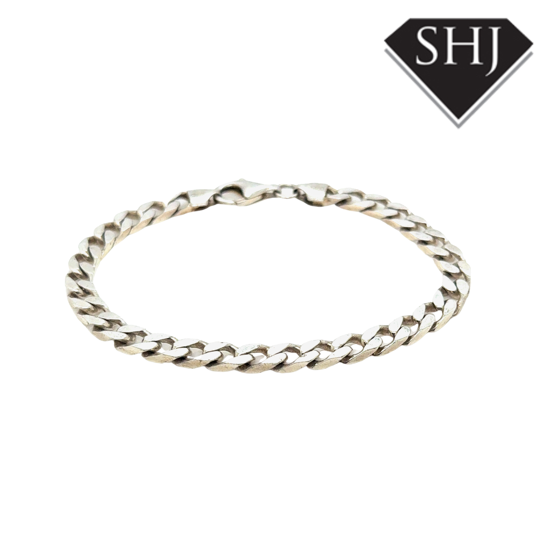 Silver Curb Chain Bracelet