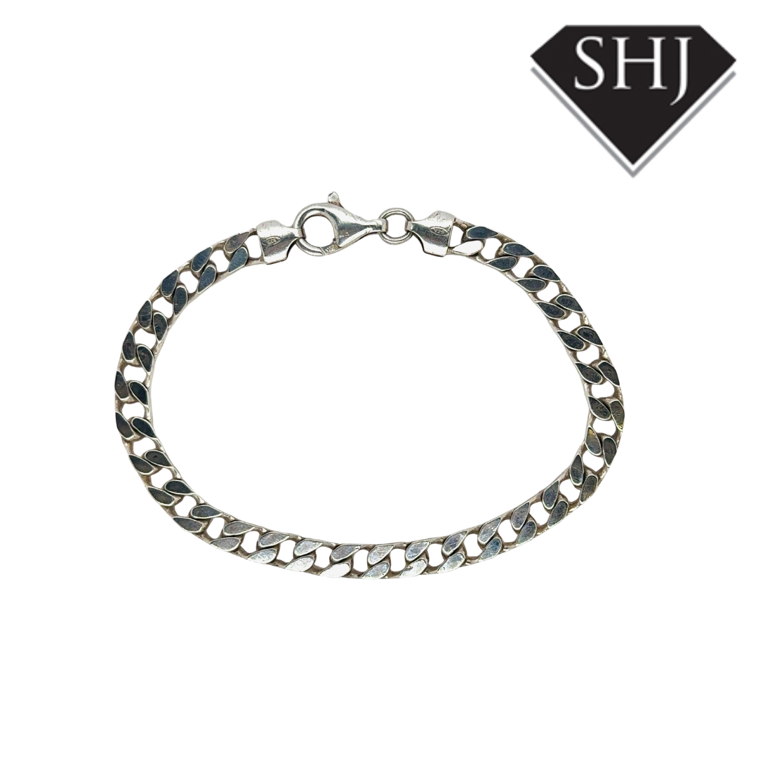 Silver Curb Chain Bracelet