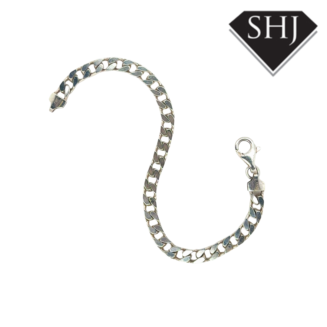 Silver Curb Chain Bracelet