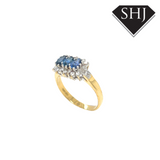 18ct Yellow Gold Sapphire Diamond Ring