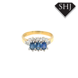 18ct Yellow Gold Sapphire Diamond Ring