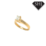 18ct Yellow Gold Emerald Cut Diamond Ring