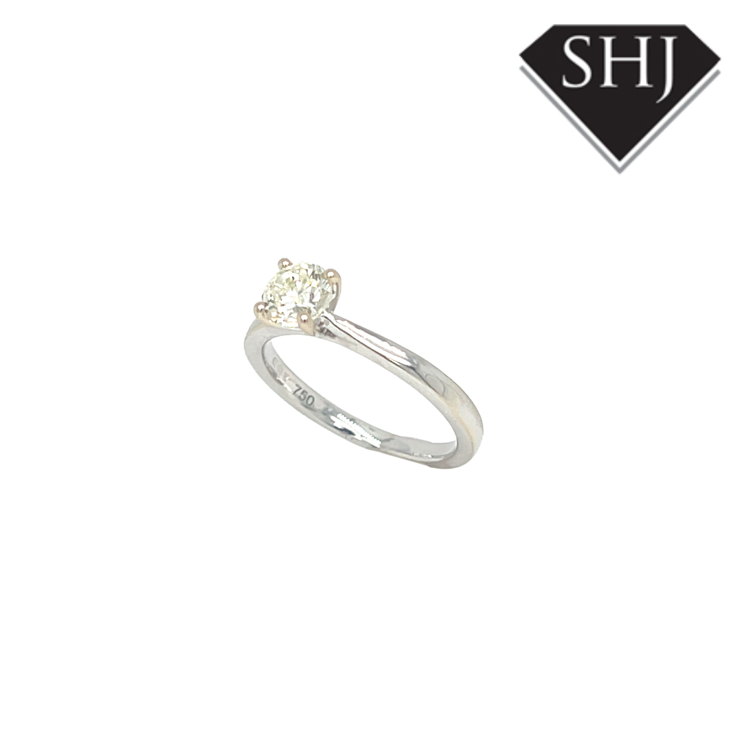 18ct White Gold Single Stone 0.70ct Diamond Ring