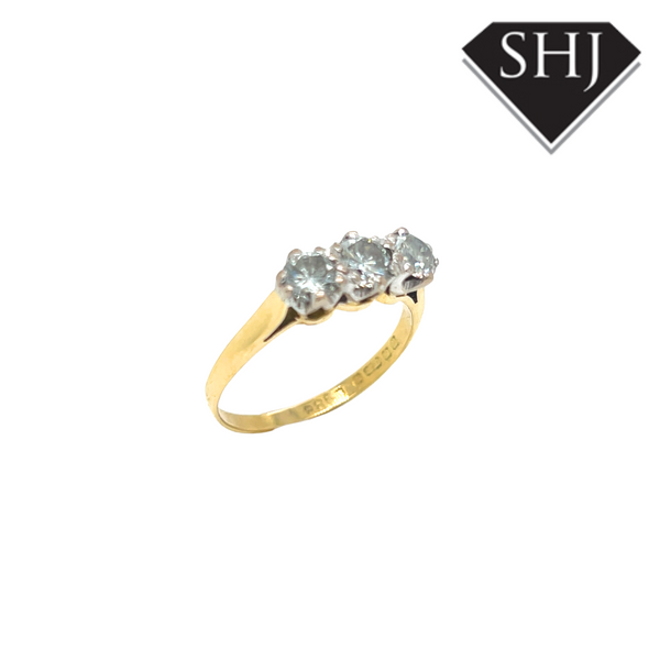 18ct Yellow Gold 3 Stone Diamond Ring