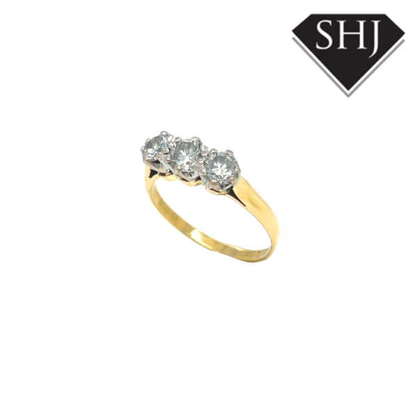 18ct Yellow Gold 3 Stone Diamond Ring