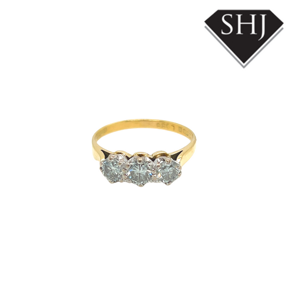 18ct Yellow Gold 3 Stone Diamond Ring