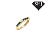 18ct Yellow Gold Emerald Eternity Ring