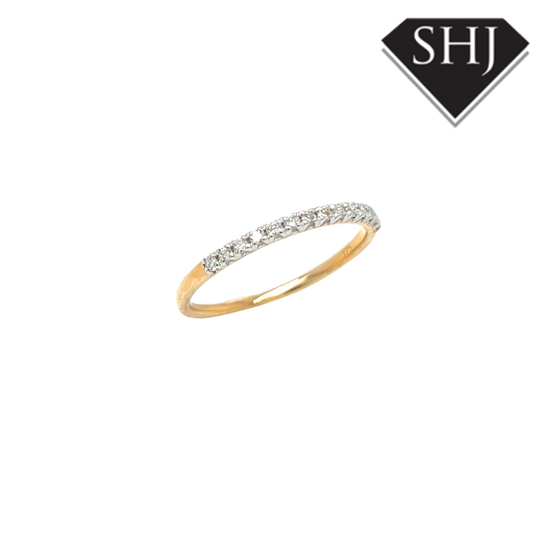 9ct Yellow & White Gold 0.15ct Diamond Eternity Ring