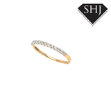 9ct Yellow & White Gold 0.15ct Diamond Eternity Ring