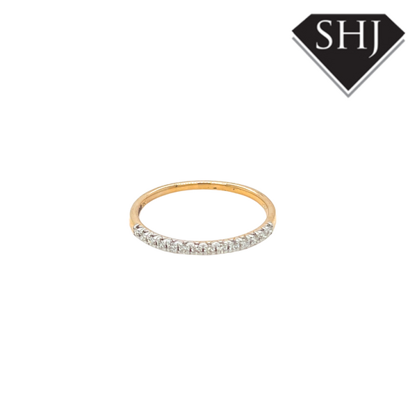 9ct Yellow & White Gold 0.15ct Diamond Eternity Ring