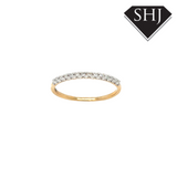 9ct Yellow & White Gold 0.15ct Diamond Eternity Ring