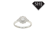 Platinum 0.48ct Diamond Cluster Ring