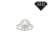 18ct White 0.77ct Diamond Cluster Ring