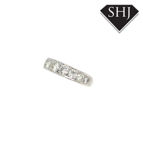 18ct White Gold Diamond 9 Stone Eternity Ring