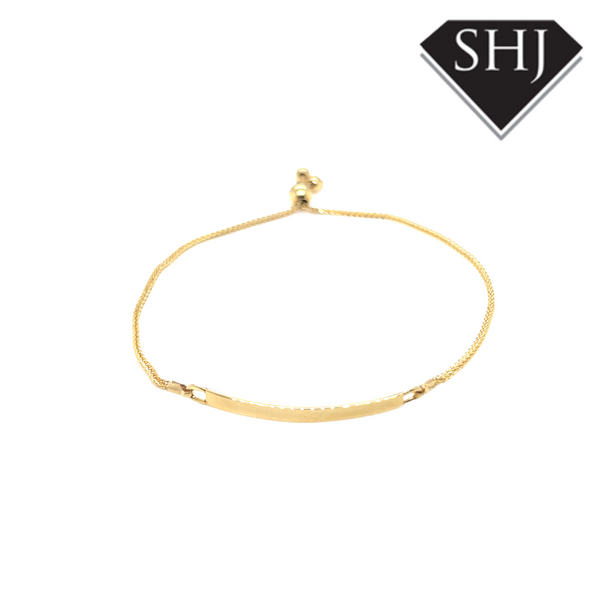 9ct Yellow Gold ID Slide Bracelet