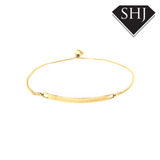 9ct Yellow Gold ID Slide Bracelet
