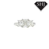 Platinum Single Stone 2.26ct Radiant Cut Diamond Ring