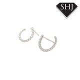 18ct White Gold 0.41ct Diamond Hoops