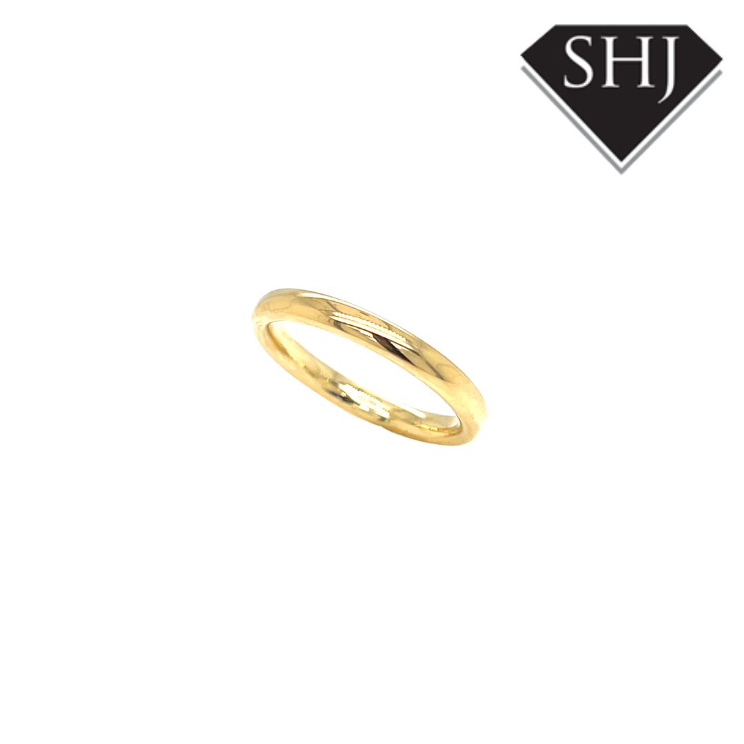 18ct Yellow Gold 2.5mm Court Wedding Band