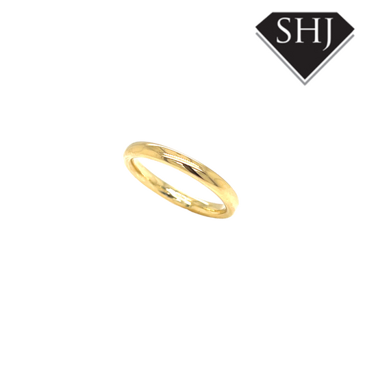 18ct Yellow Gold 2.5mm Court Wedding Band