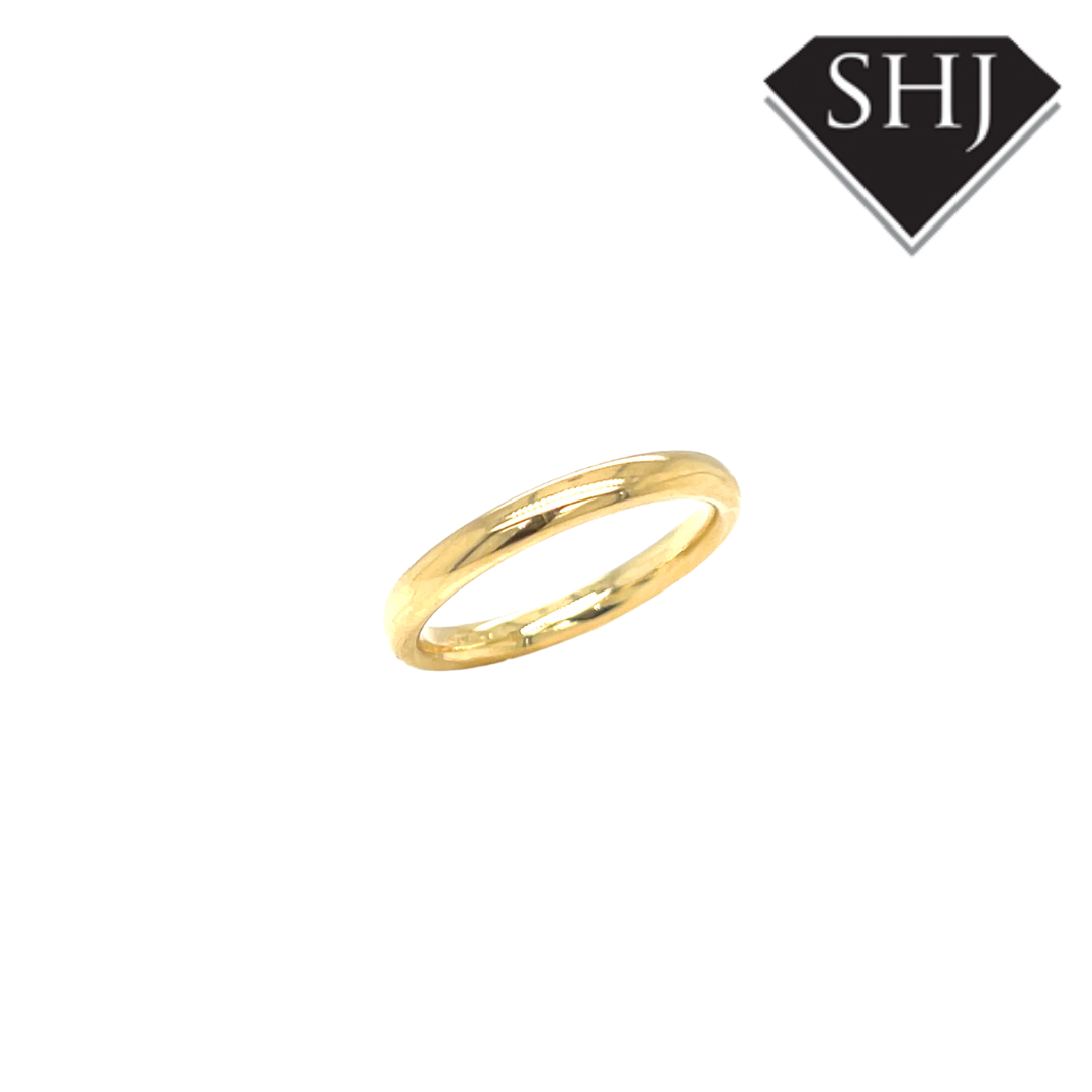 18ct Yellow Gold 2.5mm Court Wedding Band
