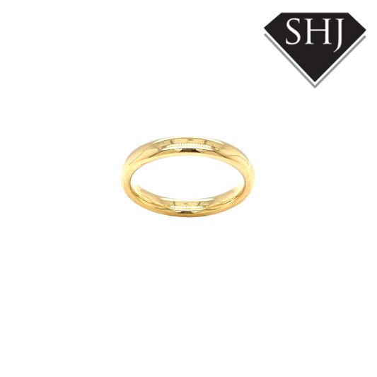 18ct Yellow Gold 3mm Court Wedding Band