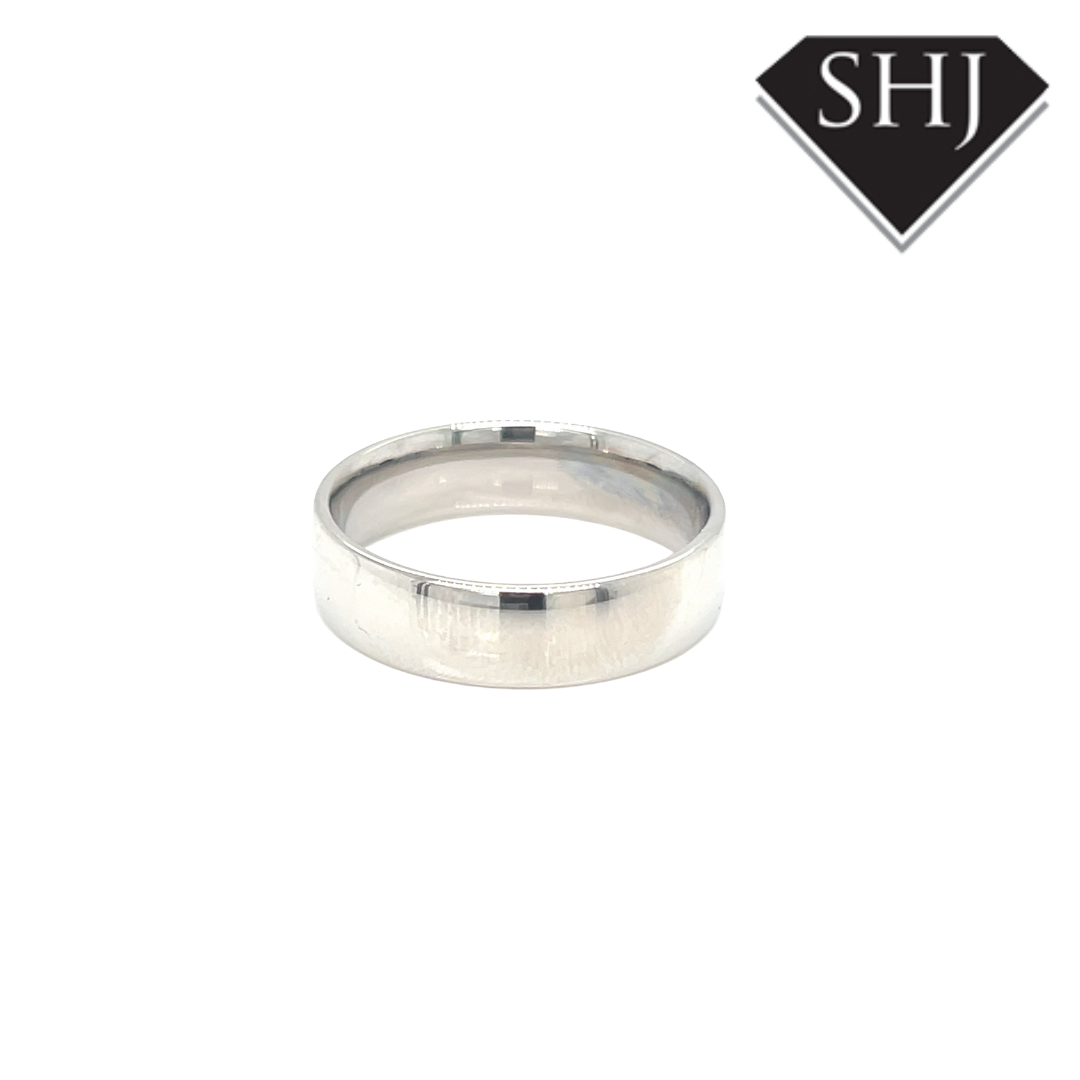 Platinum 6mm Court Wedding Band