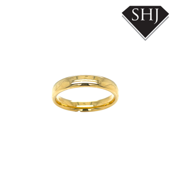 18ct Yellow Gold 4mm Court Wedding Band