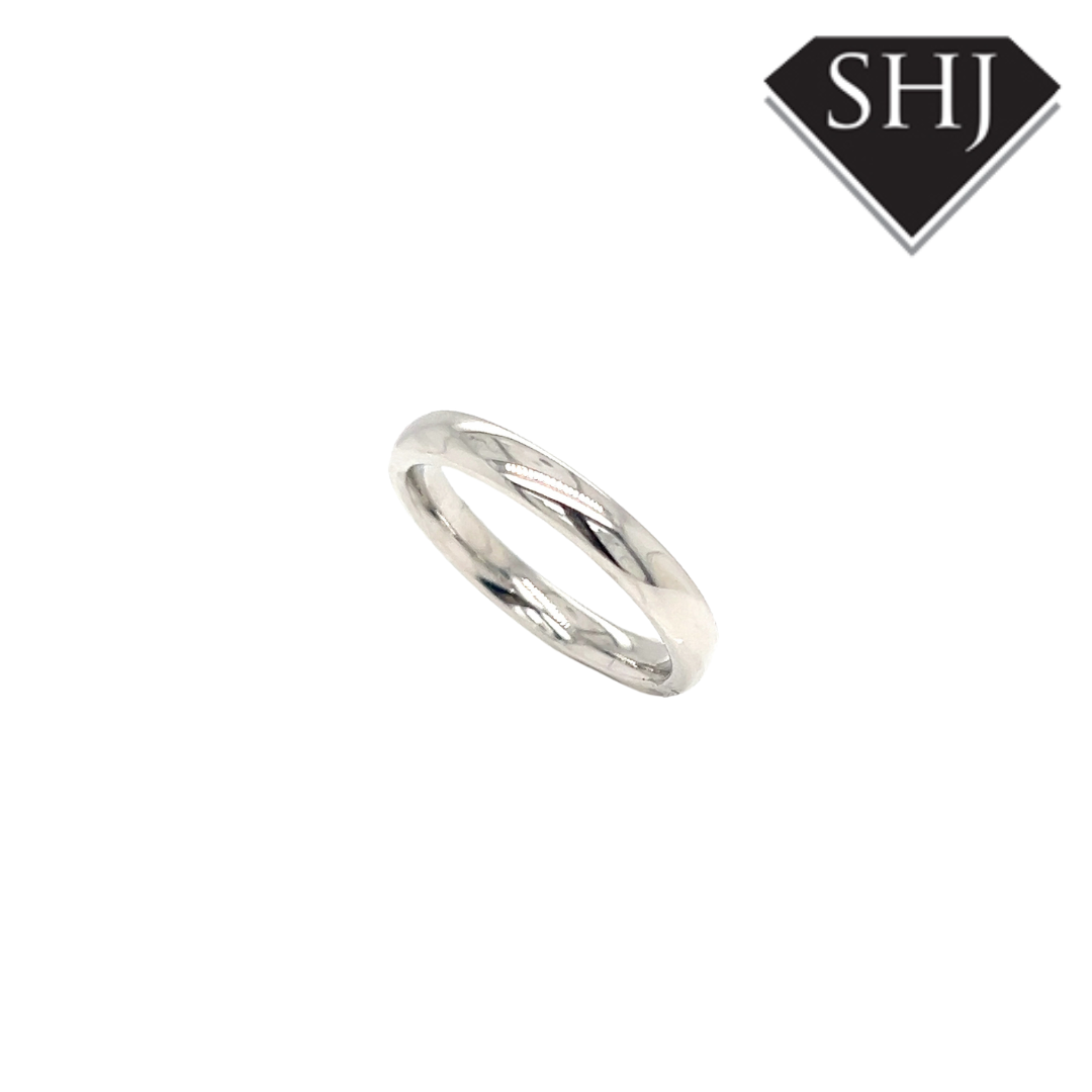 Platinum 3mm Court Wedding Band