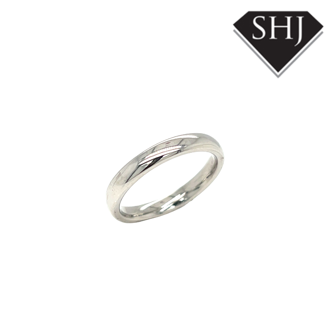 Platinum 3mm Court Wedding Band