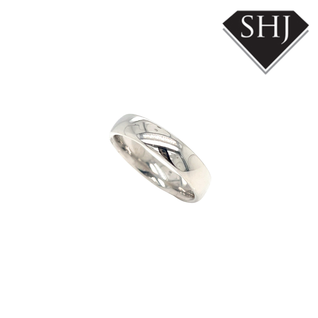 Platinum 5mm Court Wedding Band