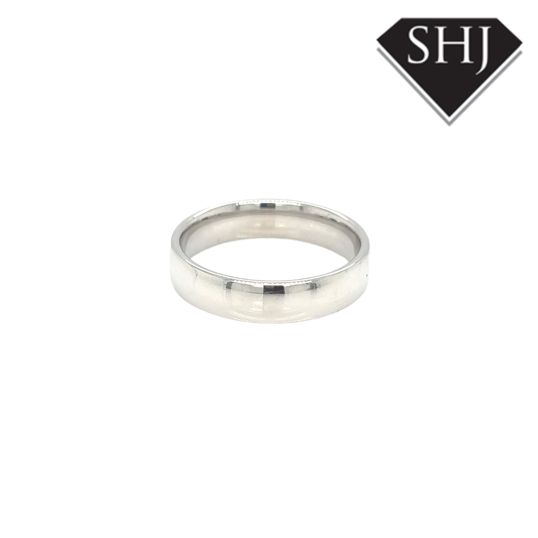 Platinum 5mm Court Wedding Band