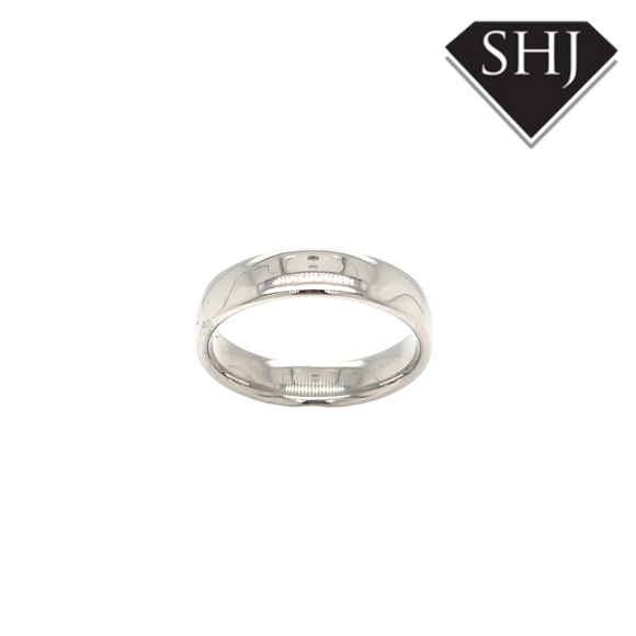 Platinum 5mm Court Wedding Band