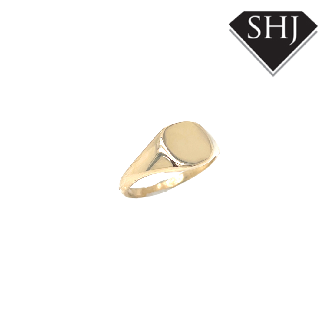 9ct Yellow Gold Cushion Signet Ring