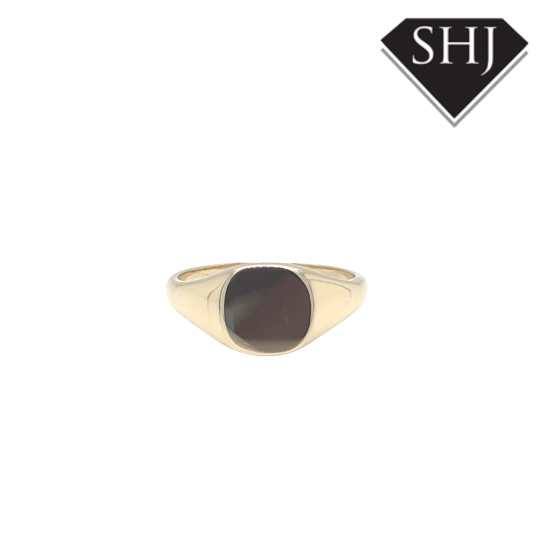 9ct Yellow Gold Cushion Signet Ring