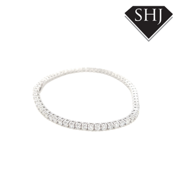 9ct White Gold 4.00ct Lab Grown Diamond Tennis Bracelet
