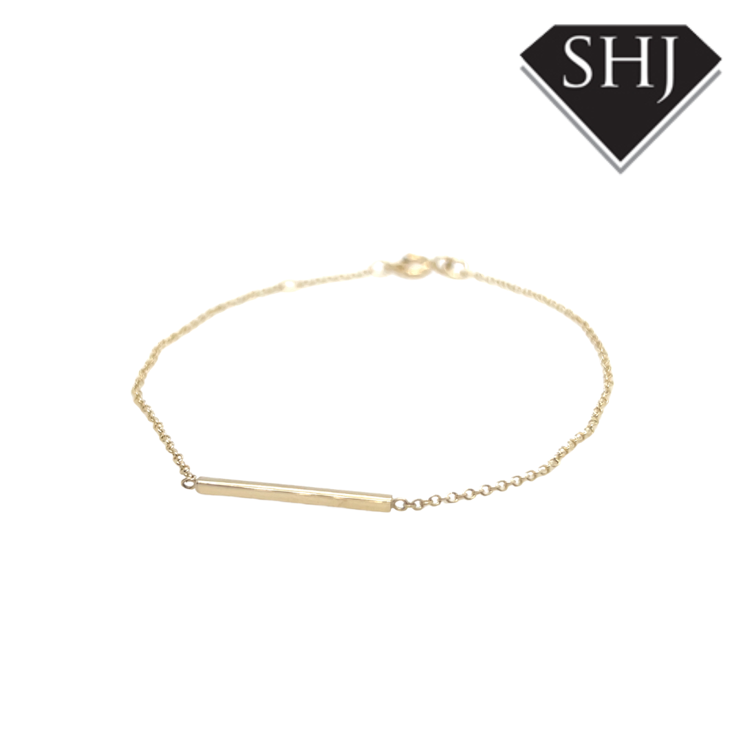 9ct Yellow Gold Bar Bracelet