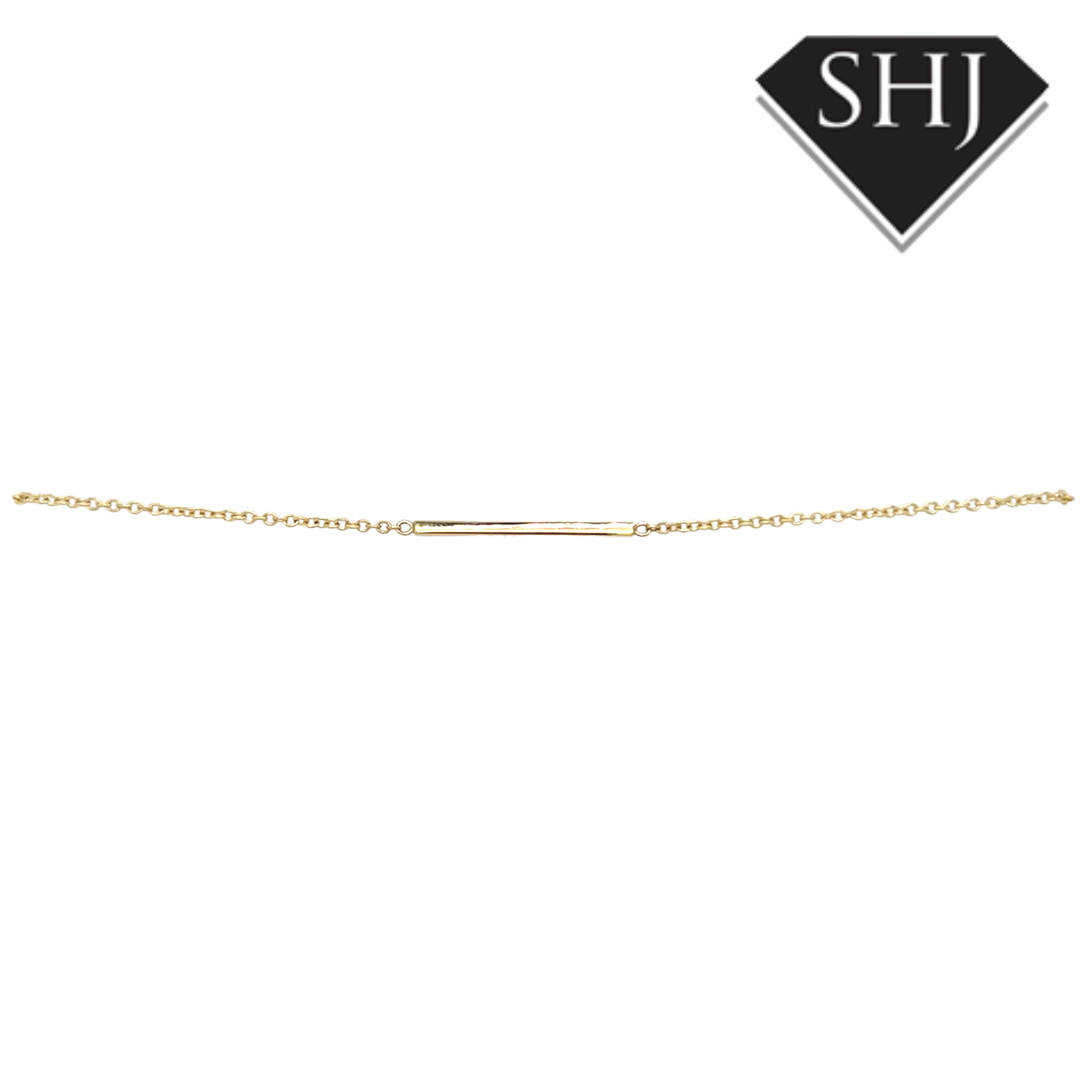 9ct Yellow Gold Bar Bracelet