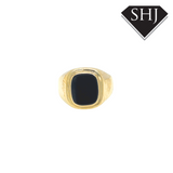 14ct Yellow Gold Black Onyx Signet Ring