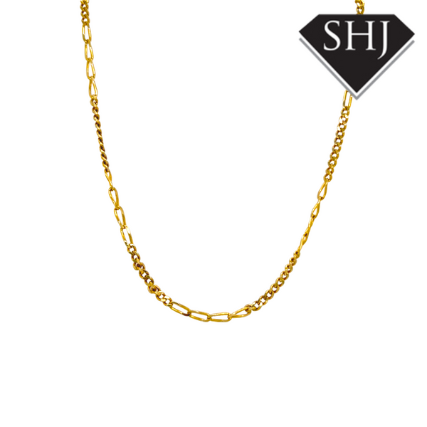 8ct Yellow Gold Figaro Chain