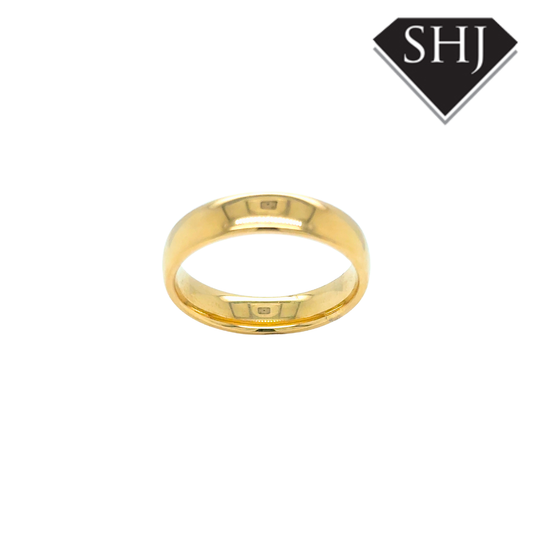 18ct Yellow Gold 5mm Court Wedding Band