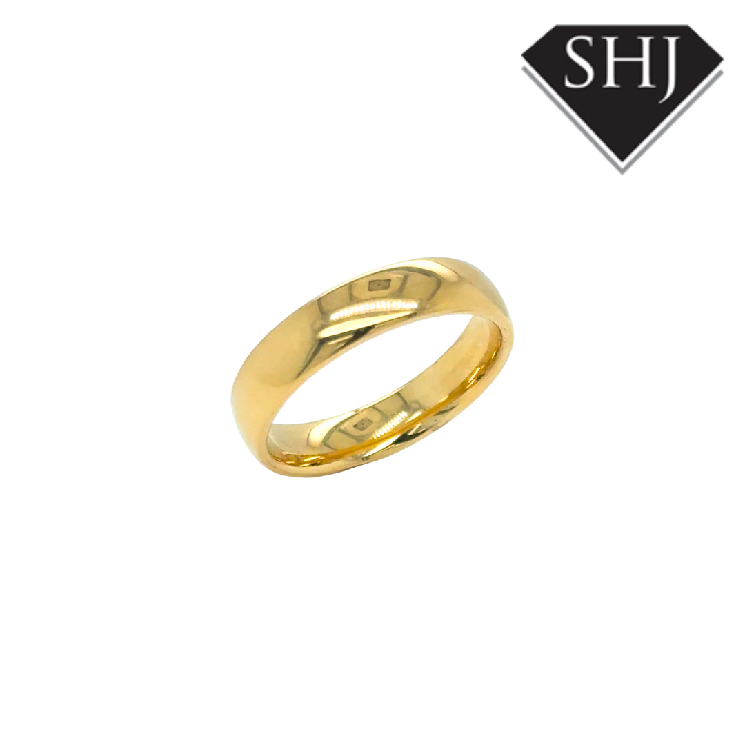 18ct Yellow Gold 5mm Court Wedding Band