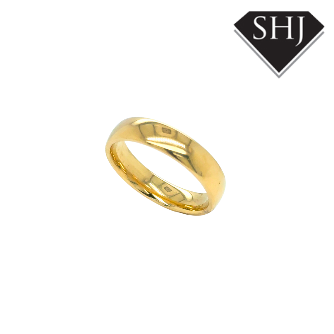 18ct Yellow Gold 5mm Court Wedding Band