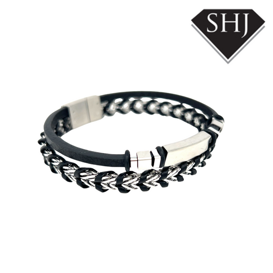 Black Leather Bracelet
