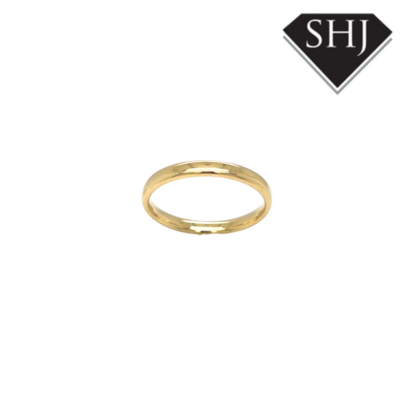 18CT Yellow Gold 2mm Wedding Band