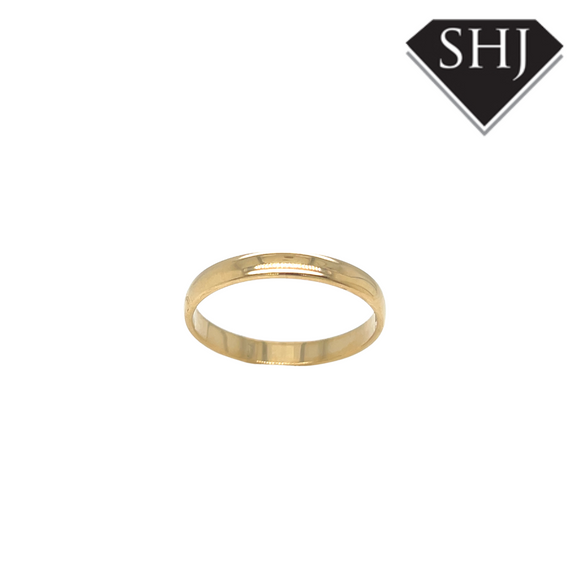 18ct Yellow Gold 3mm Wedding Band