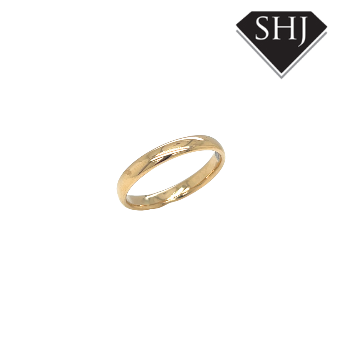 18ct Yellow Gold 3mm Wedding Band