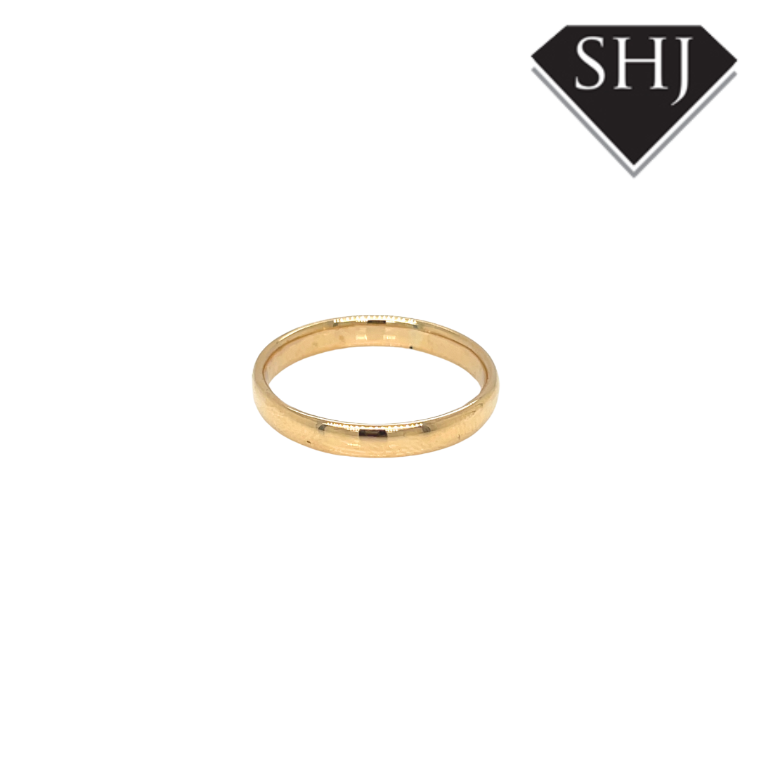 18ct Yellow Gold 3mm Wedding Band