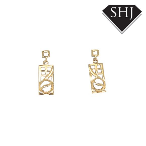 9ct Yellow Gold CRM Earrings